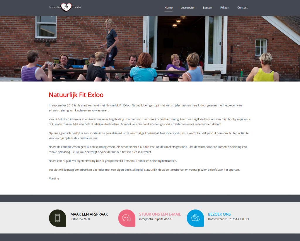 Nieuwe WordPress website voor Natuurlijk Fit Exloo 